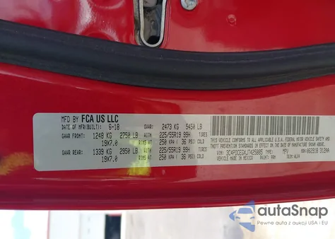 2018 Dodge Journey Gt из США, поврежденный, VIN 3C4PDCEGXJT425885